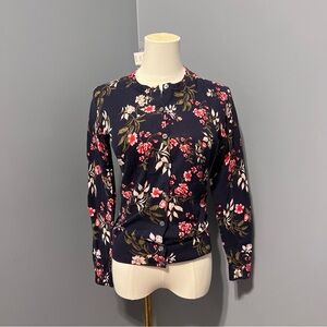 Floral Button-Down Cardigan